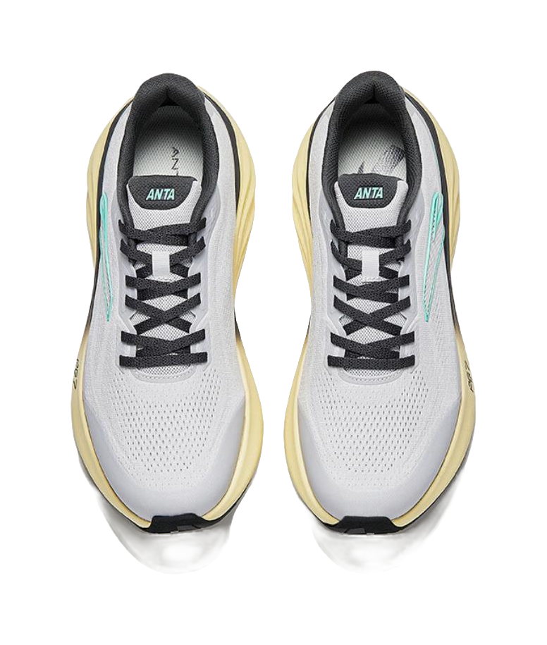 Anta Slip Resistant, Abrasion Resistant, Rebound Resistant Low top Running Shoes Men's Gray Cyan 