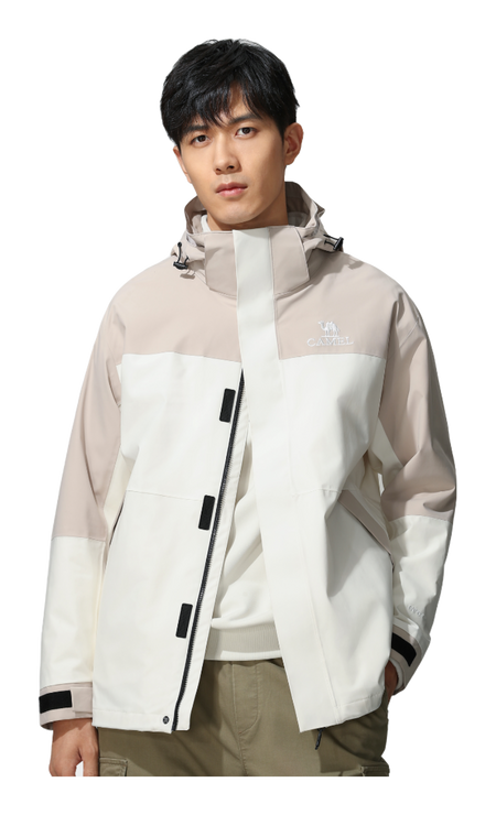 CAMEL Hiking Outdoor Adventure Waterproof, Windproof, Breathable, Abrasion Resistant, Thermal Windbreaker Jacket Unisex  vjsneaker.com