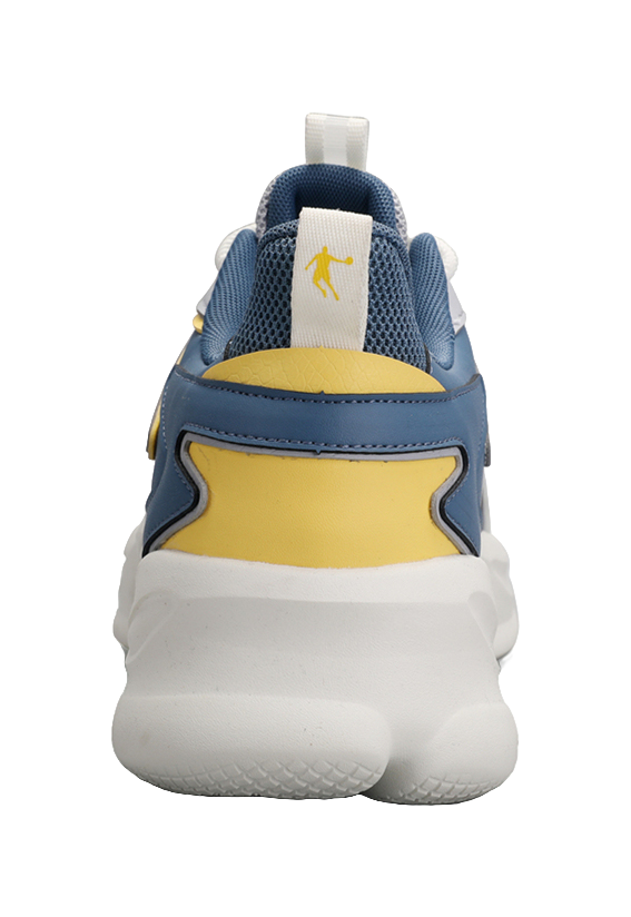 QIAODAN Waterproof And Breathable Lightweight Low Top Casual Running Shoes Men's White Blue 