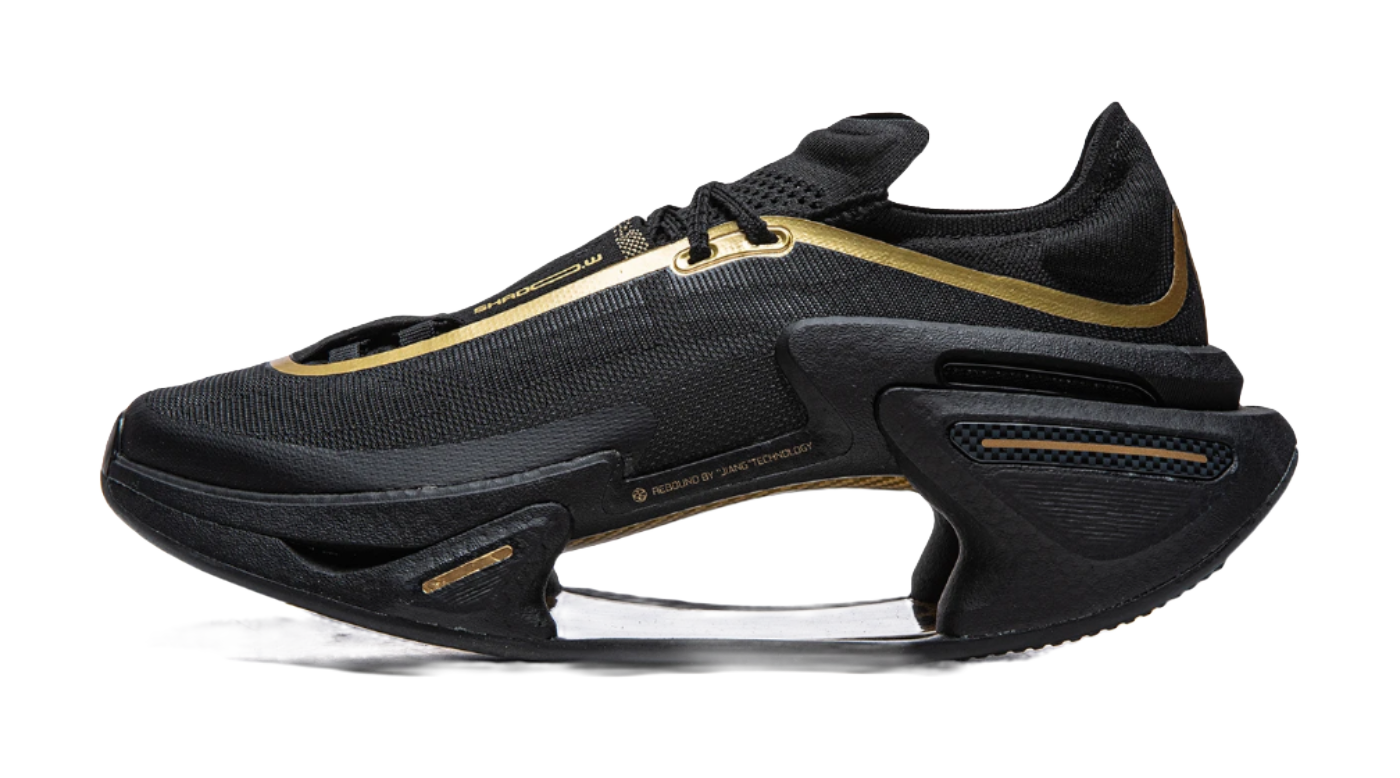 Li Ning Shadow 3.0 Cushioning Rebound Low top Running Shoes Unisex Black Gold  VJsneaker