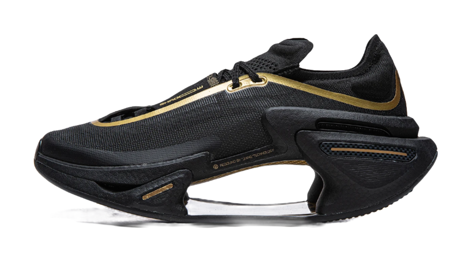 Li Ning Shadow 3.0 Cushioning Rebound Low top Running Shoes Unisex Black Gold  VJsneaker