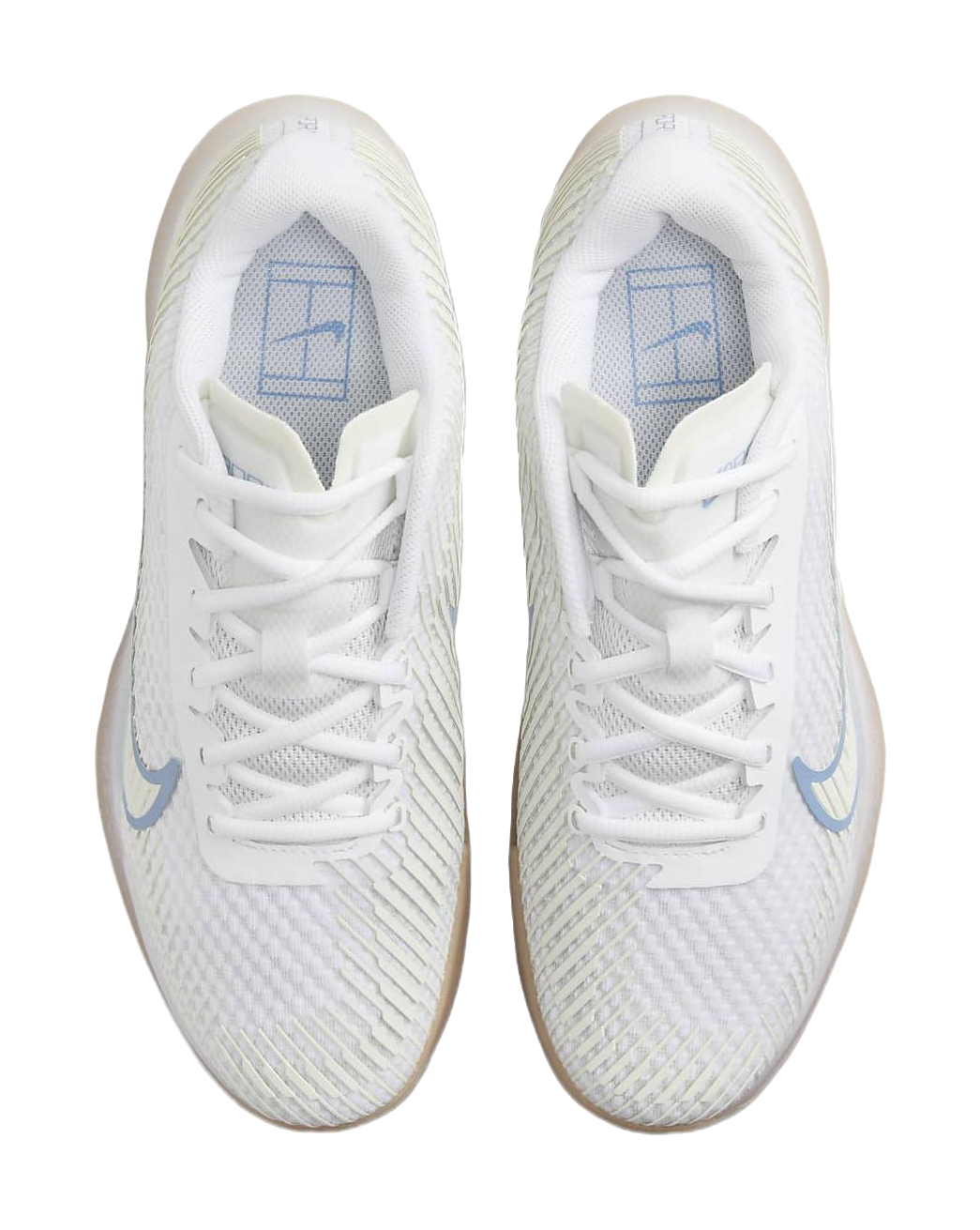 Nike Court Air Zoom Vapor 11 White Light Blue Womens  vjsneaker.com