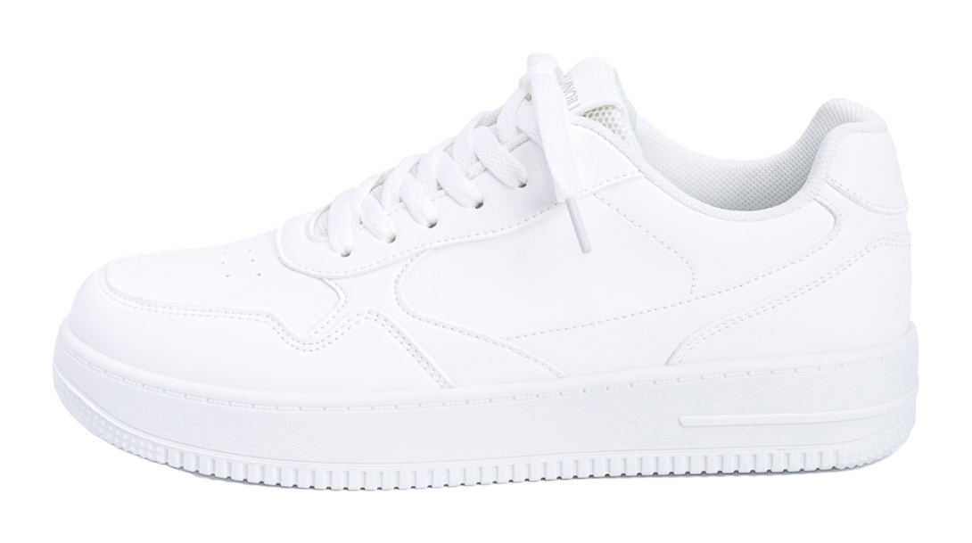 HUANQIU Coverage Slip Resistant Lightweight Height Increasing Low top Skateboard Shoes Men's White 