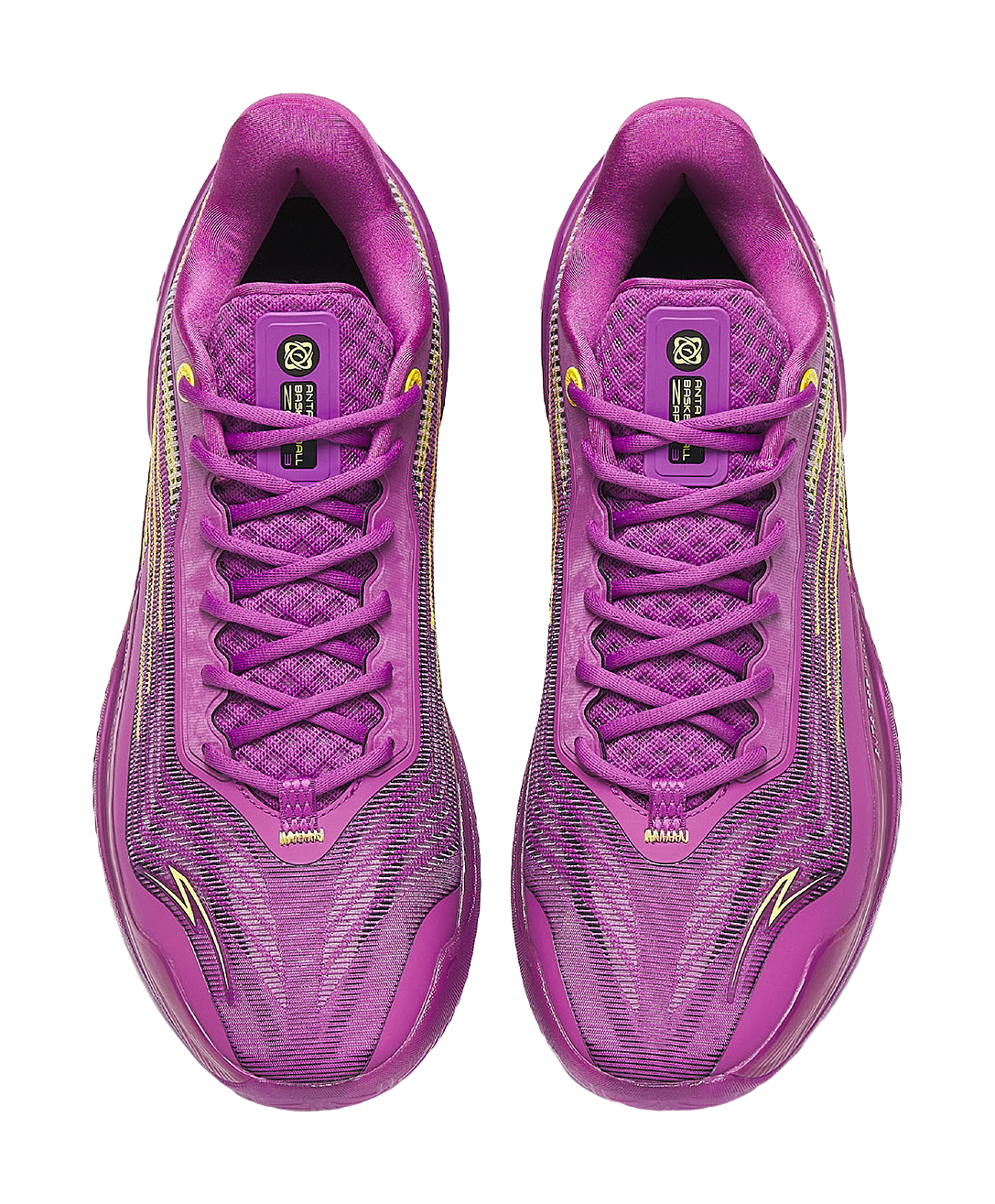 Anta Zap 3 Bauhinia Cushioning, Wear Resistant Low top Basketball Shoes Mens Purple Gold  VJSNEAKER
