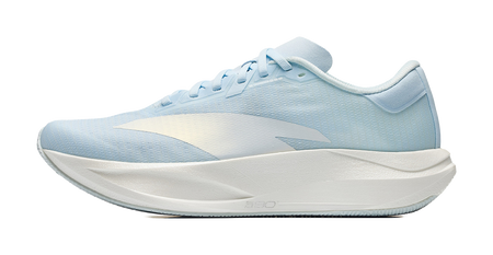 ANTA Zone 2 low-top running shoes, light blue knit upper with white sole and laces