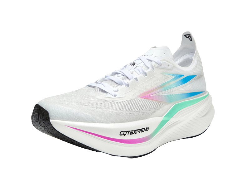 361° Flame Double "White Fluorescent Purple Pink" 672642221-12 - Marathon Racing Shoe Unisex White Purple Pink