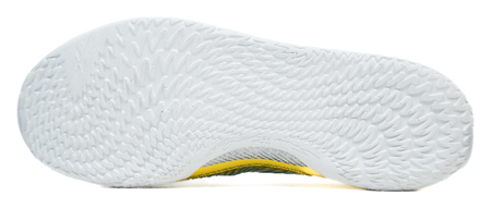 Basketball shoe outsole in white with textured grip pattern