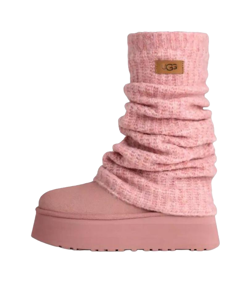 UGG CLASSIC MINI Dipper Legwarmer Thermal Snow Boots Womens Pink  VJSNEAKER