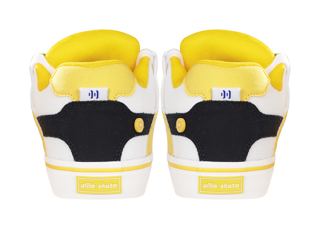 Ollieskate Slip Resistant, Abrasion Resistant, Lightweight Low top Skateboard Shoes Unisex Black Yellow 