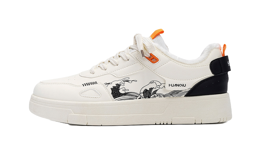 HUANQIU Coverage Slip Resistant Lightweight Height Increasing Low top Skateboard Shoes Men's 