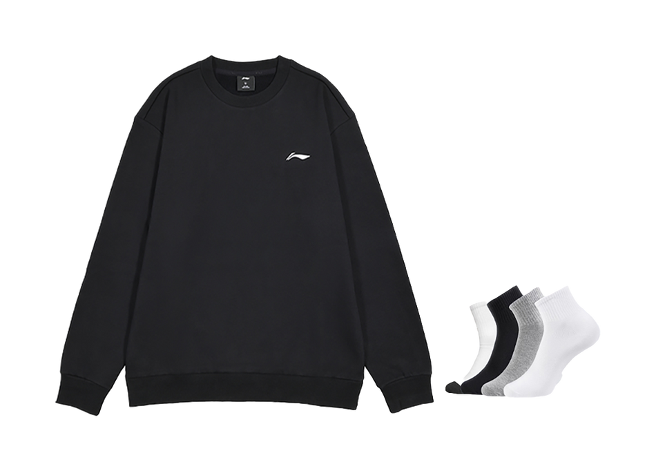 LiNing Sports Fashion Collection Sweatshirt Fall Mens Black  VJSNEAKER