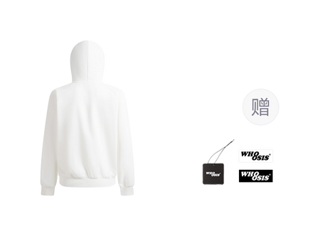 WHOOSIS letter embroidered LOGO hooded cover, classic and versatile, loose fit, campus multi-color, autumn and winter long sleeves with fleece hoodie, unisex  vjsneaker.com