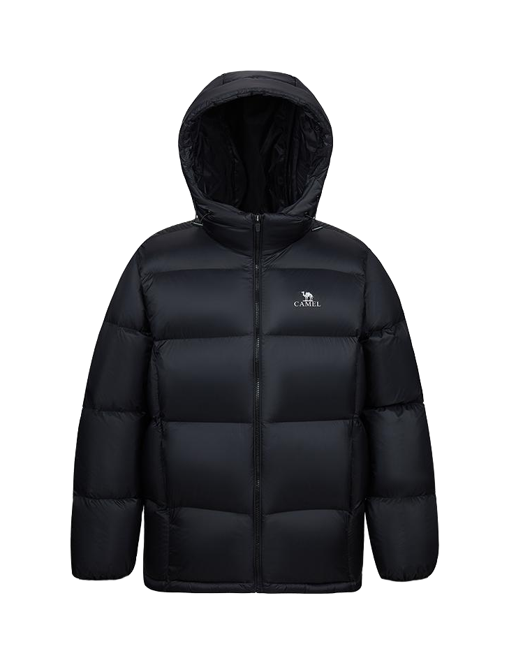 CAMEL Warm Fleece Series Down Jacket Unisex Black  VJ SNEAKER