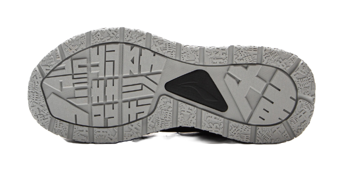 Li Ning Children's Peak Climbing 2 Reflective Comfortable Trendy Fashion Shock Absorbent Rebound Waterproof Support Mid Top Children's Outdoor Shoes Black Silver  VJSNEAKER