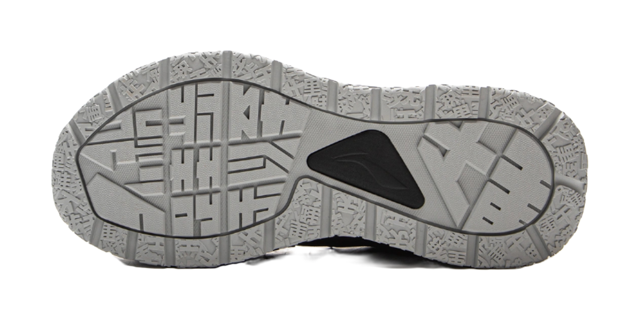 Li Ning Children's Peak Climbing 2 Reflective Comfortable Trendy Fashion Shock Absorbent Rebound Waterproof Support Mid Top Children's Outdoor Shoes Black Silver  VJSNEAKER