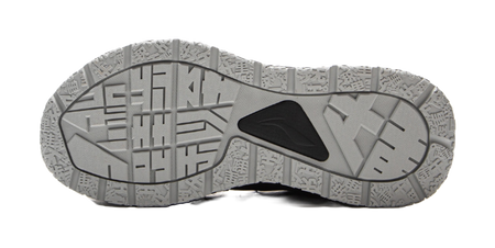 Li Ning Children's Peak Climbing 2 Reflective Comfortable Trendy Fashion Shock Absorbent Rebound Waterproof Support Mid Top Children's Outdoor Shoes Black Silver  VJSNEAKER