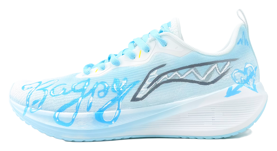 LiNing Wuyue Slip Resistant, Abrasion Resistant, Breathable Low Top Running Shoes Men's Blue 