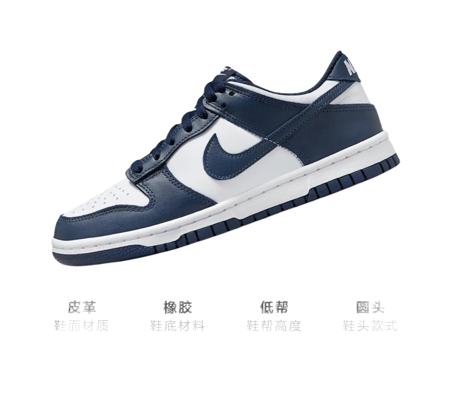 Nike Dunk Low Slip Resistant Waterproof Low top Casual Comfortable Blue  vjsneaker.com