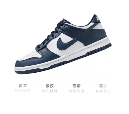 Nike Dunk Low Slip Resistant Waterproof Low top Casual Comfortable Blue  vjsneaker.com