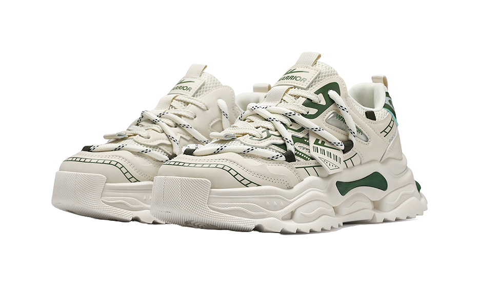 Warrior Abrasion Resistant Breathable Height Increasing Low top Chunky Sneakers Men's 