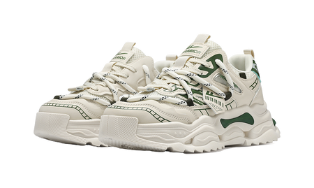 Warrior Abrasion Resistant Breathable Height Increasing Low top Chunky Sneakers Mens  vjsneaker.com