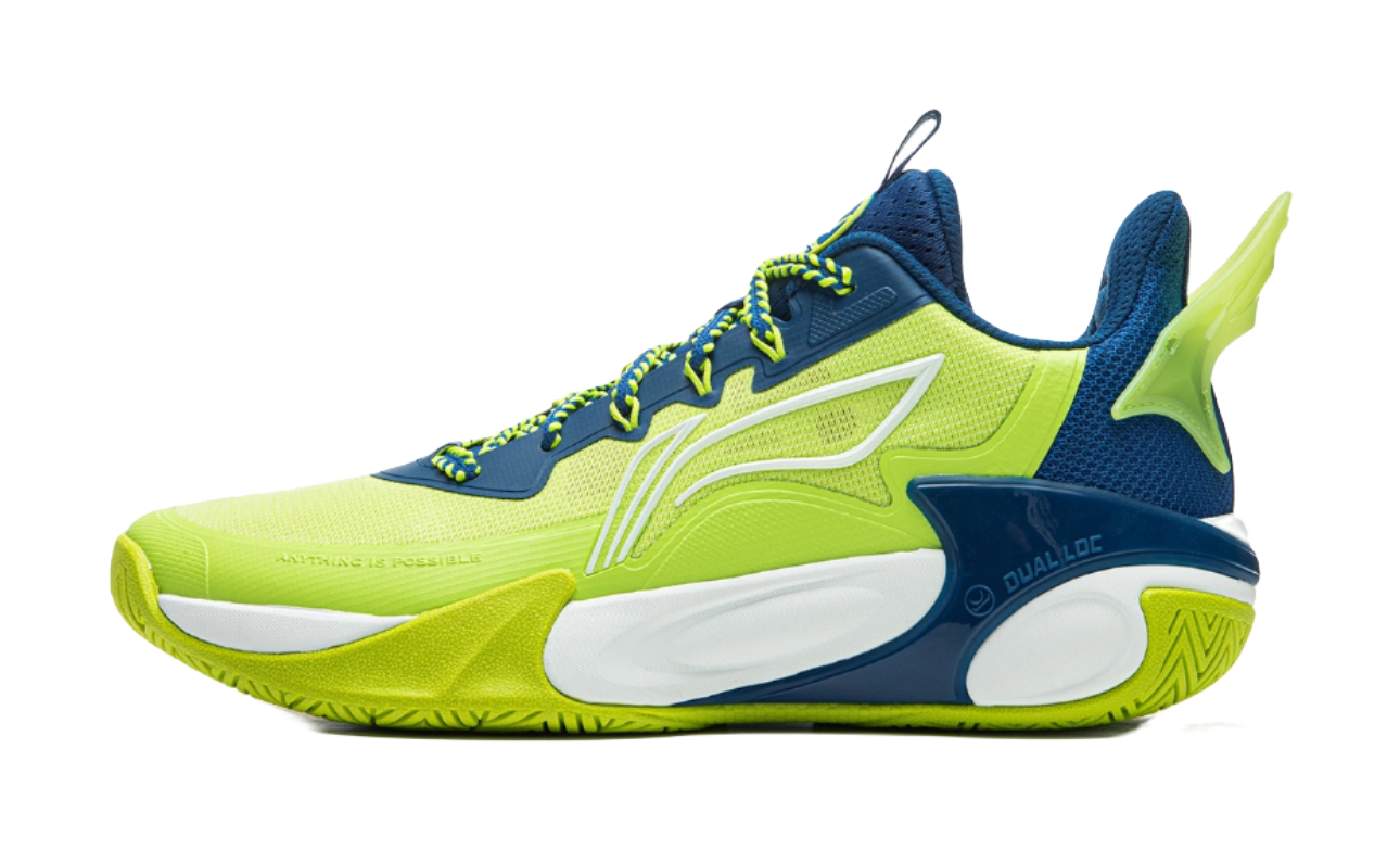 Li Ning YOUNG Fengying 2.0 Low top Childrens Basketball Shoes Green Blue Unisex  VJSNEAKER