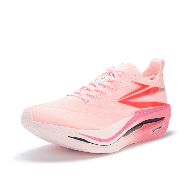 361° Flame 5 Cushioning Abrasion Resistant Breathable Low top Carbon Plate Running Shoes Unisex Neon Light Coral