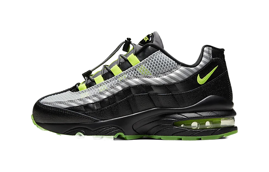 Nike Air Max 95 Black Gunsmoke Volt GS  vjsneaker.com