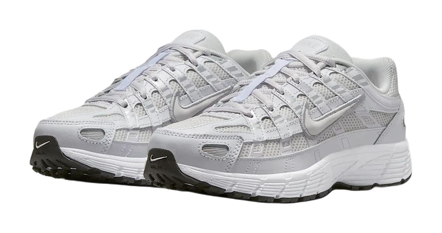 Nike P 6000 Anti Slip Wear Resistant Low Top Kids Running Shoes White  VJSNEAKER