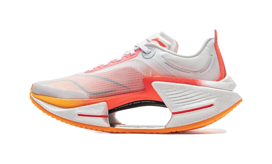 Li Ning Shadow 3 Essential TPU Low top Casual Racing Running Shoes Mens White Red  VJsneaker