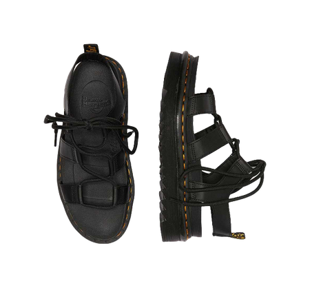Dr.Martens Wmns Nartilla Gladiator Sandal Black Womens  vjsneaker.com