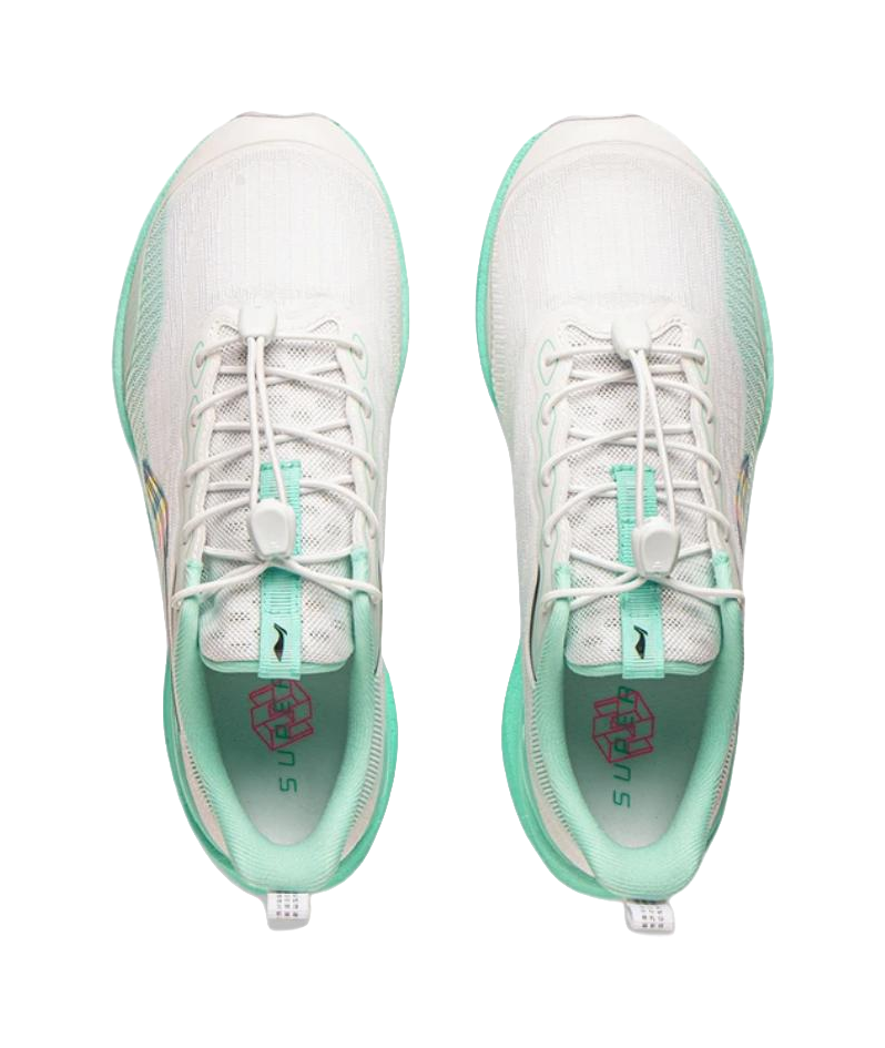 LINING YOUNG Running Rebound And Breathable Low Top Kids' Running Shoes White Green Teenagers 