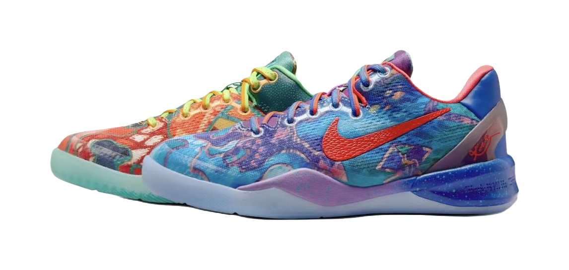 Nike Kobe 8 Slip Resistant Shock Absorbers Low Top Childrens Basketball Shoes Orange/Blue/Green/Red  VJSNEAKER