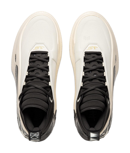 Li Ning WOW11 Basketball Shoes Mens Mid top White Black  VJSNEAKER