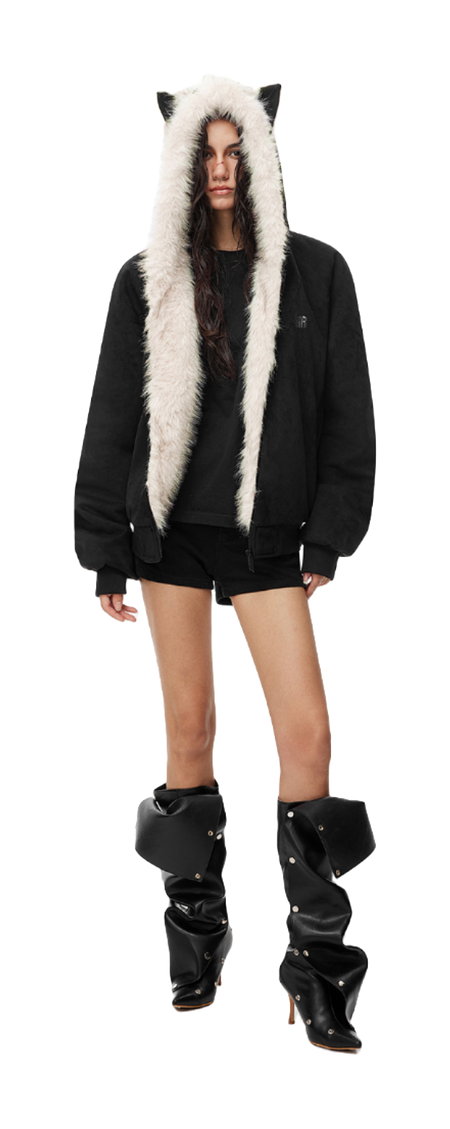 FDR Puffer Jackets Unisex Fur Collar Moderate  vjsneaker.com