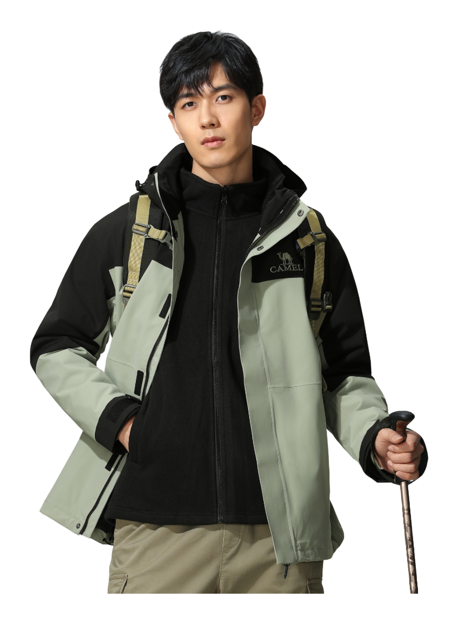 CAMEL Hiking Outdoor Adventure Waterproof, Windproof, Breathable, Abrasion Resistant, Thermal Windbreaker Jacket Unisex  vjsneaker.com