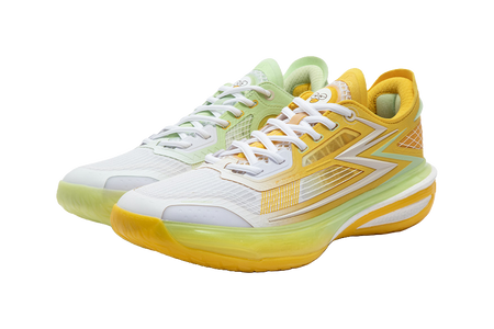 361° Blitz BB Slip Resistant, Abrasion Resistant, Lightweight Low top Basketball Shoes Mens Yellow Green Mismatched  vjsneaker.com