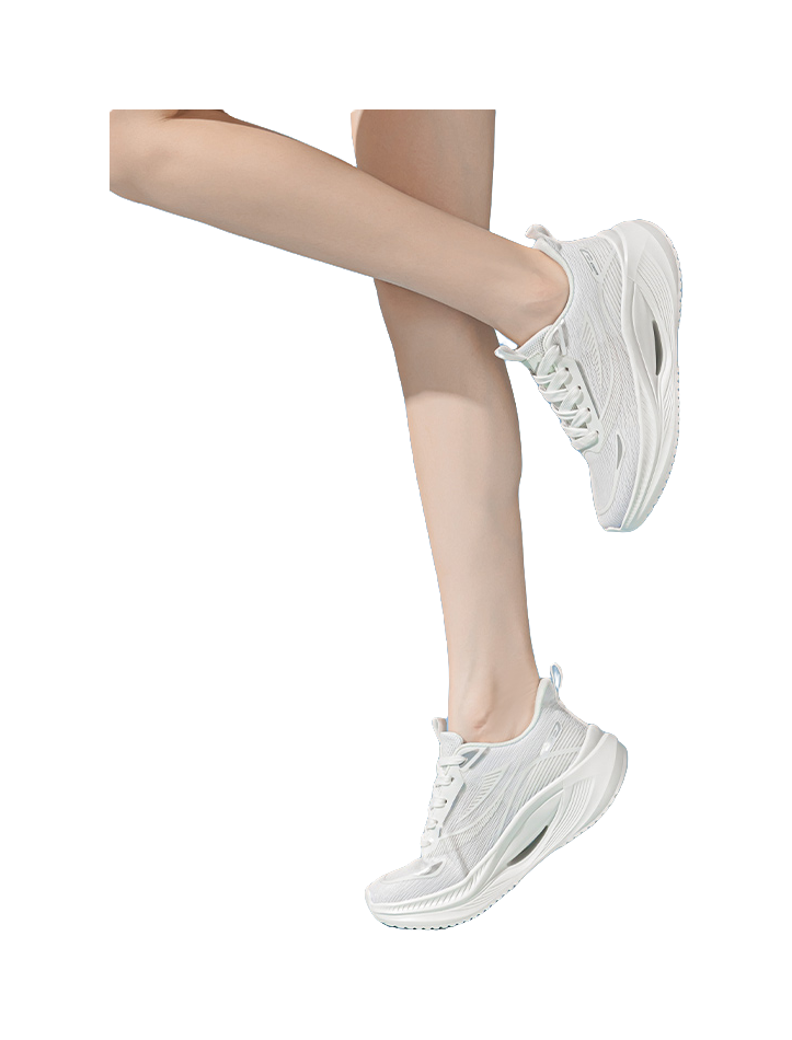 Warrior Cushioning, Slip Resistant, And Abrasion Resistant Low Top Casual Running Shoes Women's White Gray 