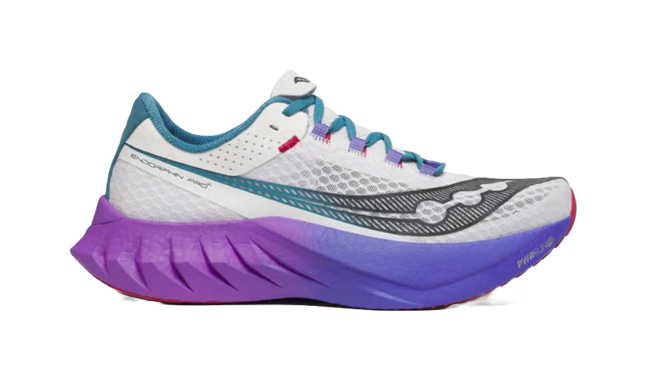 Saucony Endorphin Pro Peng 4 Mesh Low top Running Shoes Mens White Purple  vjsneaker.com