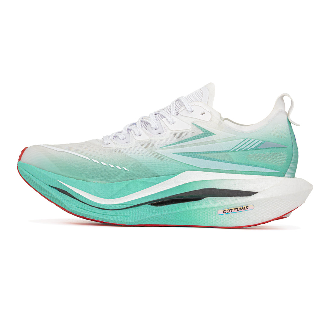 361 Degrees Flame 5.0 "Qingdao" 872500003-1 - Marathon Running Shoes Unisex White Green