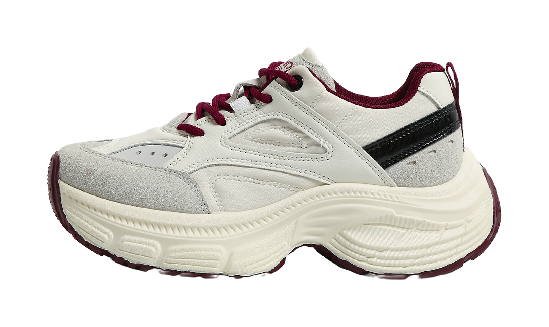 HUANQIU Cushioning, Slip Resistant, Abrasion Resistant, Height Increasing Low top Chunky Sneakers Women's 