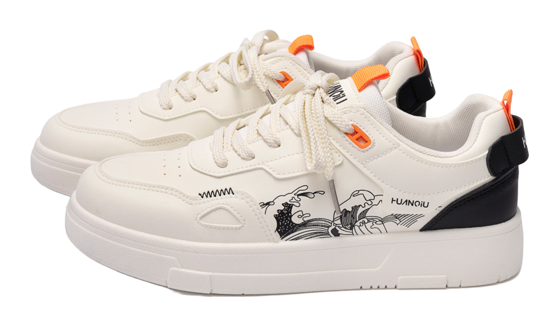 HUANQIU Coverage Slip Resistant Lightweight Height Increasing Low top Skateboard Shoes Men's 