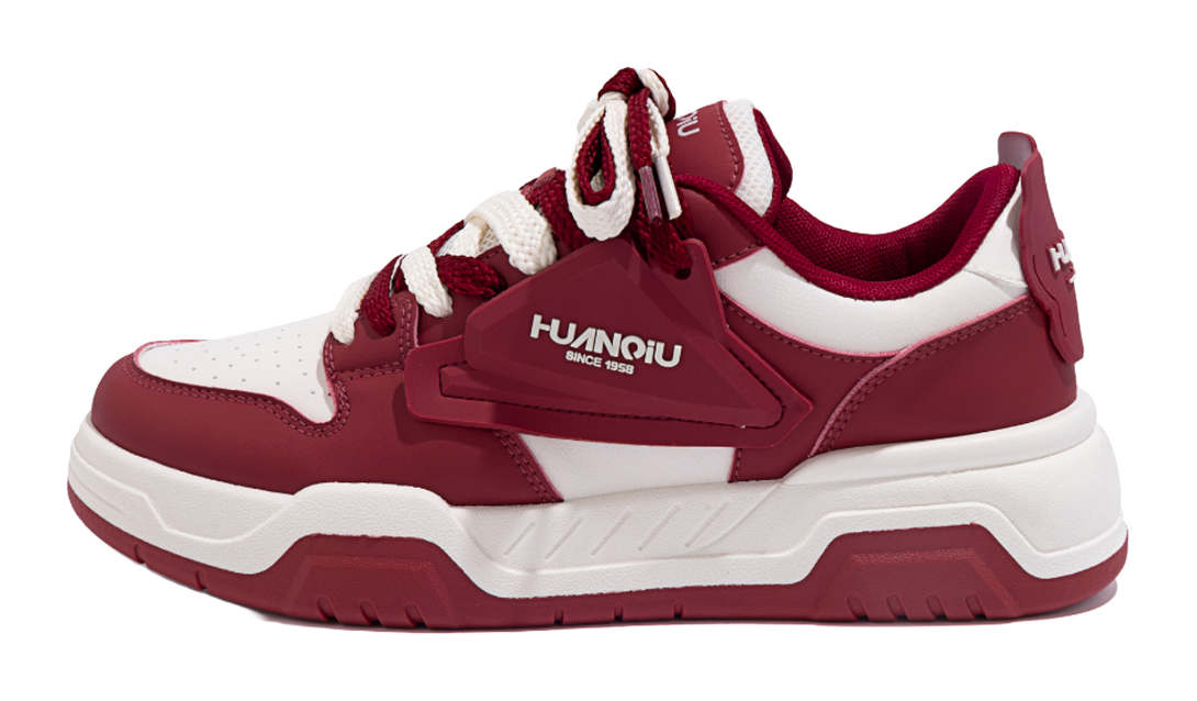 HUANQIU Coverage Lightweight Breathable Height Increasing Low top Skateboard Shoes Unisex Black 