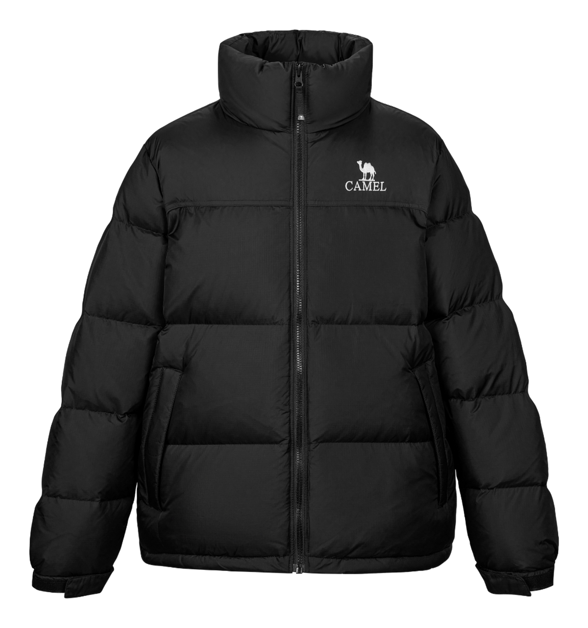 CAMEL Outdoor Color Block Soft Windproof Cold Resistant Down Jacket Unisex  vjsneaker.com