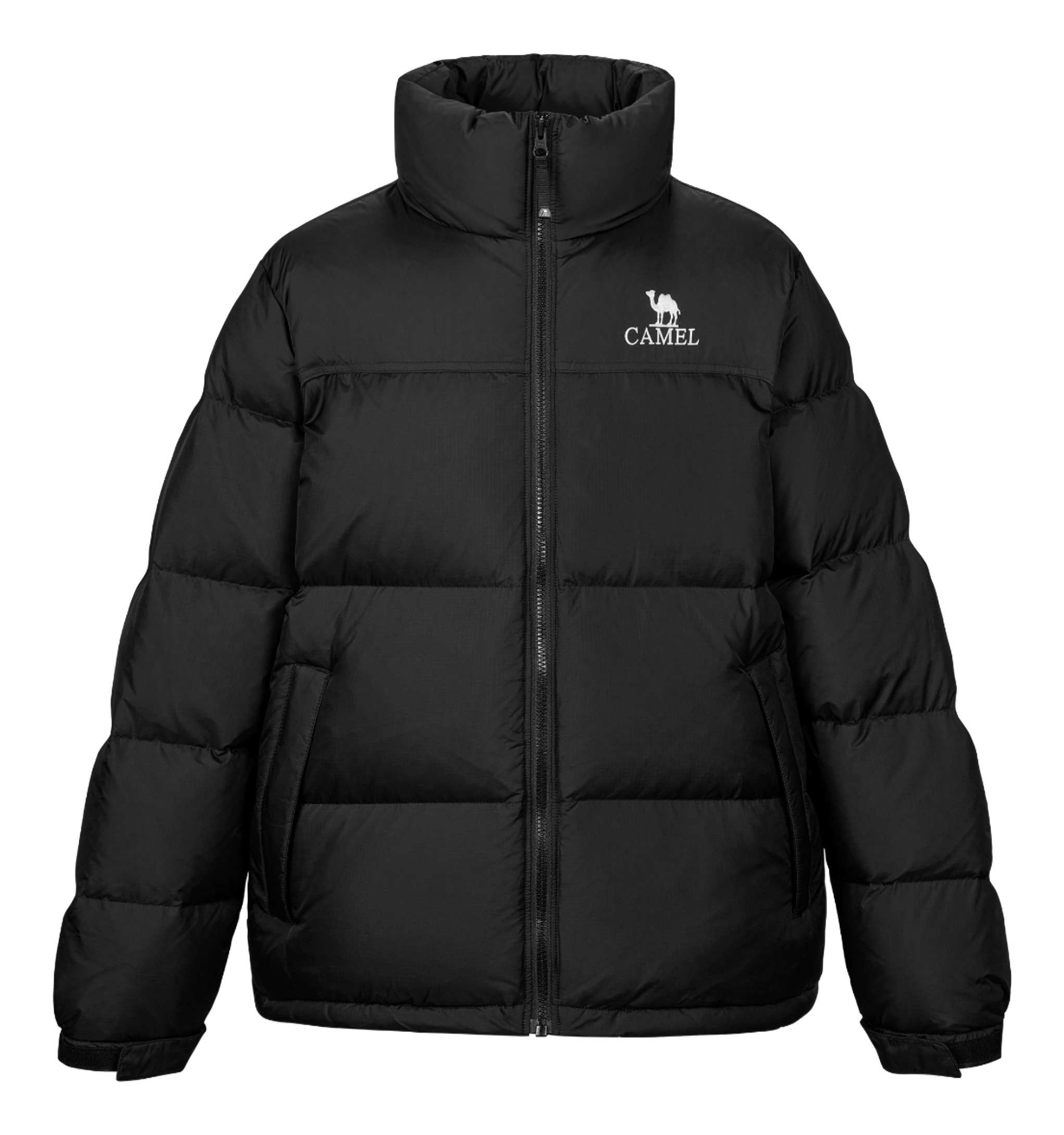 CAMEL Outdoor Color Block Soft Windproof Cold Resistant Down Jacket Unisex  vjsneaker.com