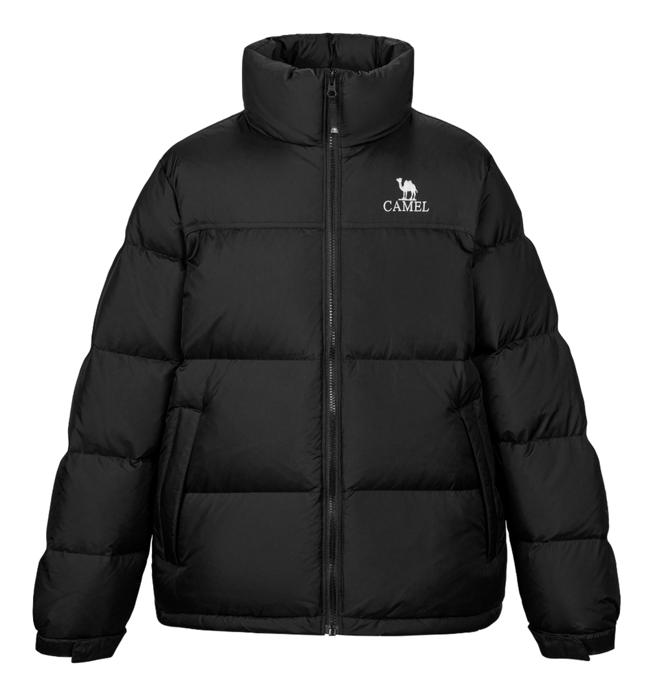 CAMEL Outdoor Color Block Soft Windproof Cold Resistant Down Jacket Unisex  vjsneaker.com