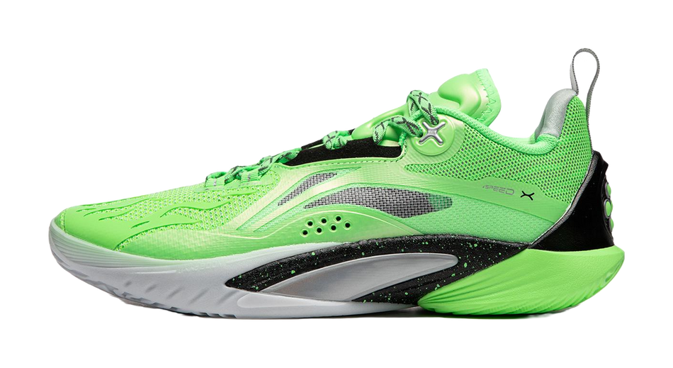 LiNing Speed 10 Sword Saint Cushioning Lightweight Rebound Low-Top Basketball Shoes Mens Fluorescent Fresh Green  VJSNEAKER
