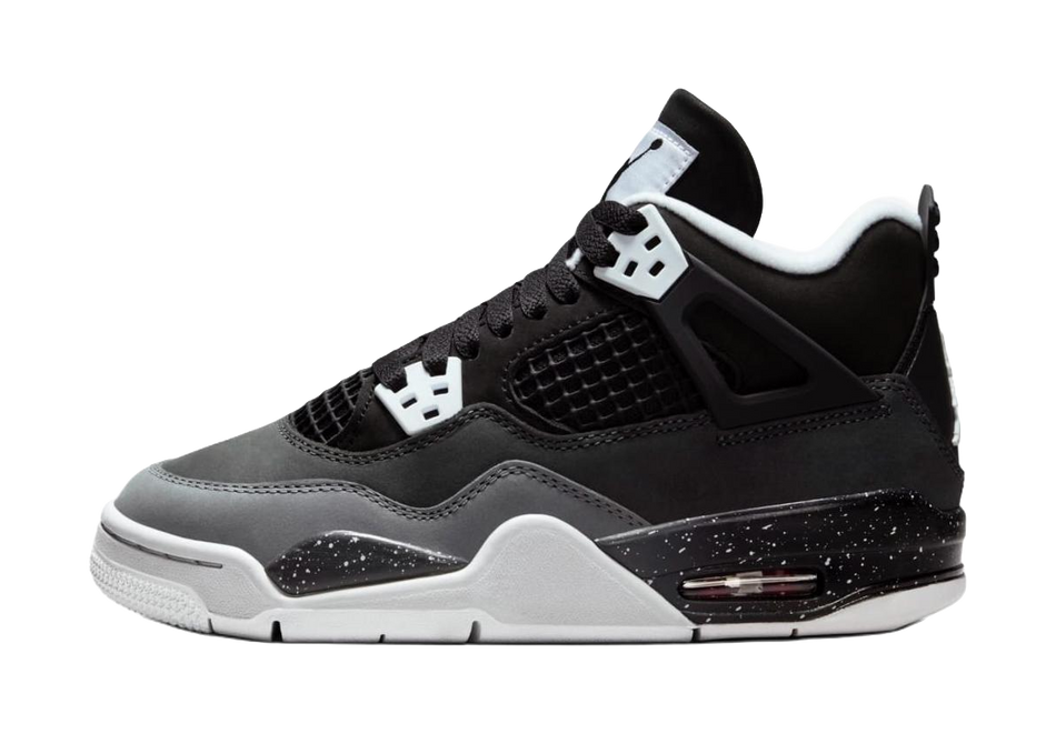 Jordan Air Jordan 4 Slip Resistant Anti Kick High top Childrens Basketball Shoes Black  VJSNEAKER