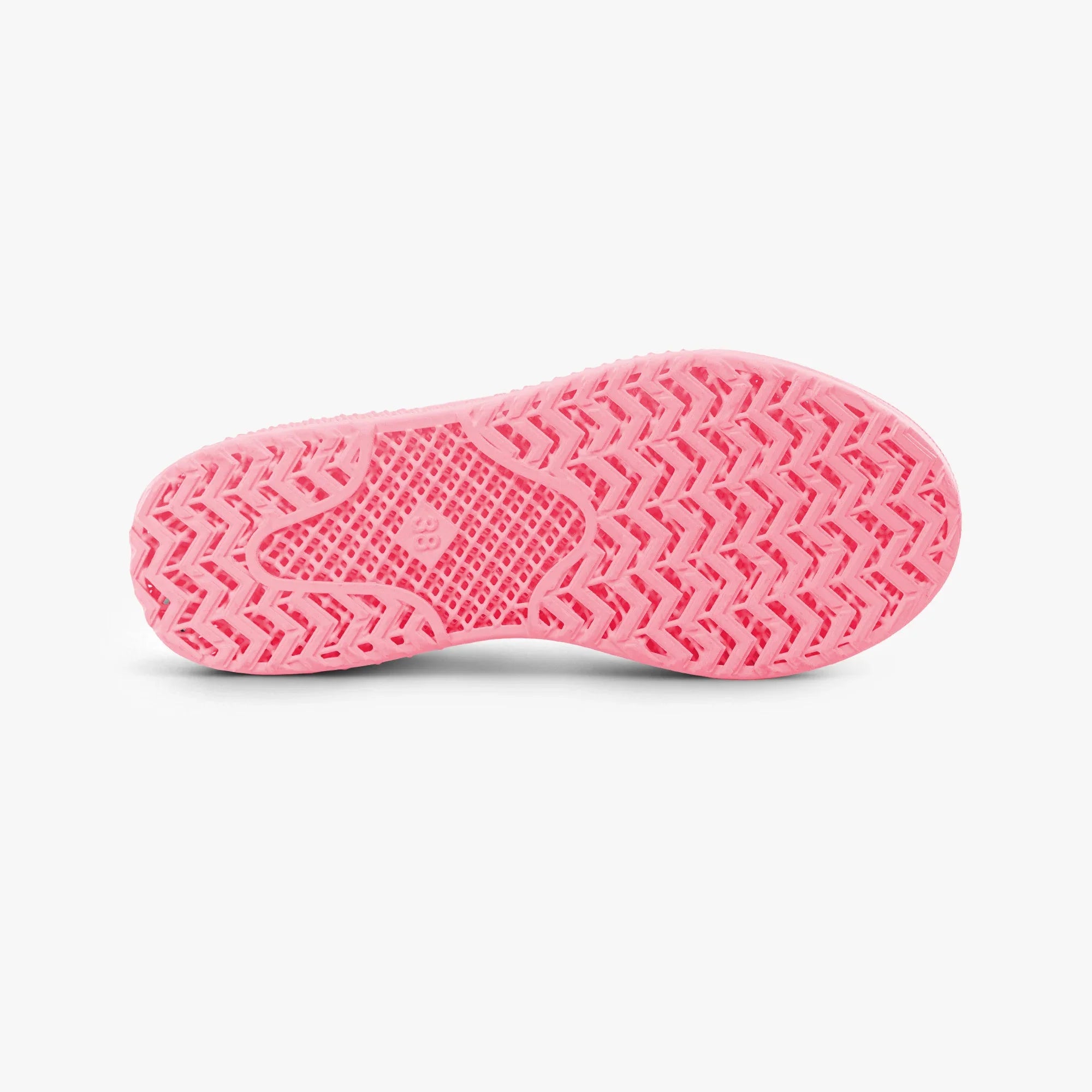 3D-printed casual sneaker outsole, pink textured traction pattern