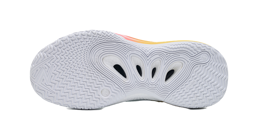 Rigorer Reeves second-generation AR2 ice cream is comfortable, versatile, trendy, anti slip, shock-absorbing, wear-resistant, low top basketball shoe powder, white and yellow children's style  VJSNEAKER